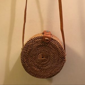 Woven Rattan Purse